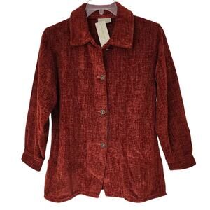 Vintage Weave Of The Irish Womens Acrylic Chenille Jacket Made In Ireland New S